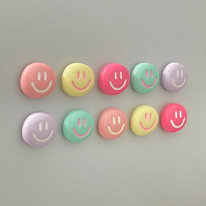 Smile Face Design Fridge Magnet, 10pcs set Cute Magnetic Fridge Sticker, Multifunctional Decorative Sticker for Home Kitchen Office