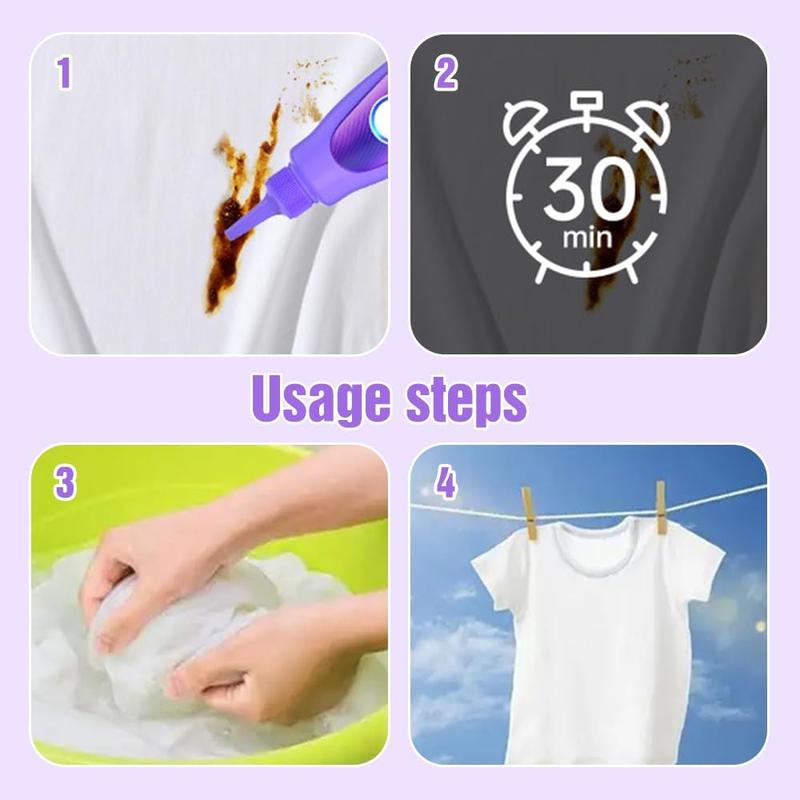 2 PCS Active Enzyme Laundry Detergent, Active Enzyme Laundry Stain Remover, Garment Stubborn Stain Cleaner Oil Remover, Clothes Oil Stain Remover, White Shirt Guardian