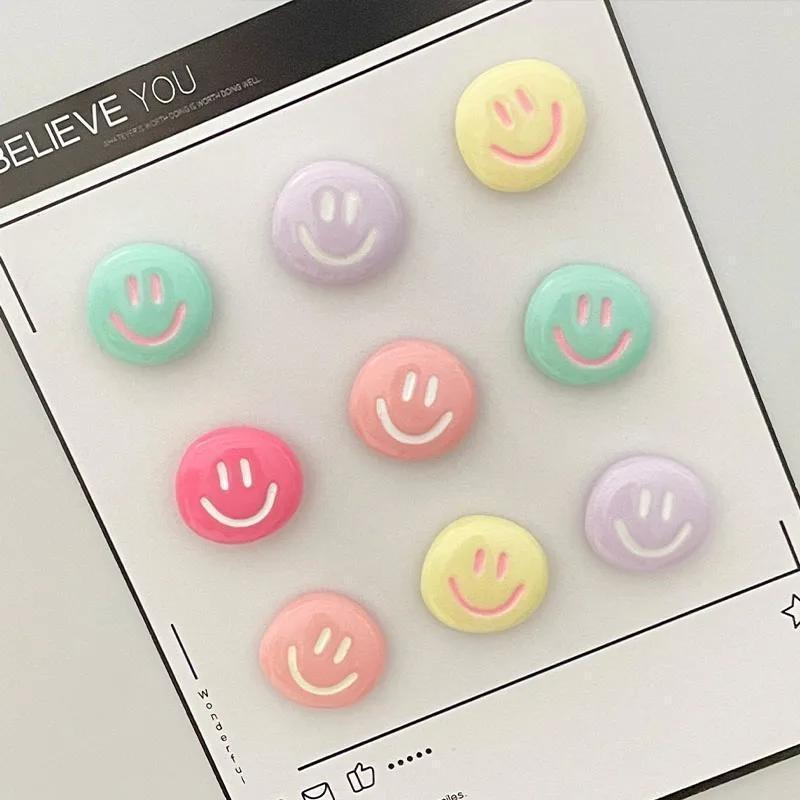 Smile Face Design Fridge Magnet, 10pcs set Cute Magnetic Fridge Sticker, Multifunctional Decorative Sticker for Home Kitchen Office