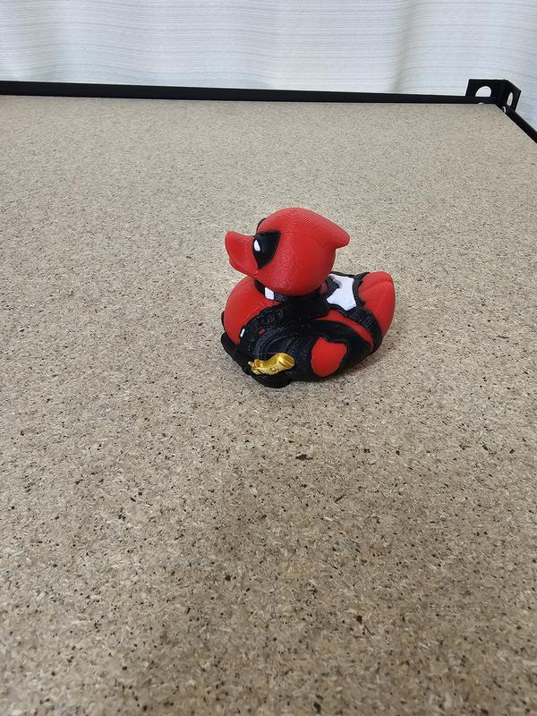 3D Printed Deadpool Figurine for Duck Collectors and More - Quirky Home Decor by Hex3D Multicolor jeep duck