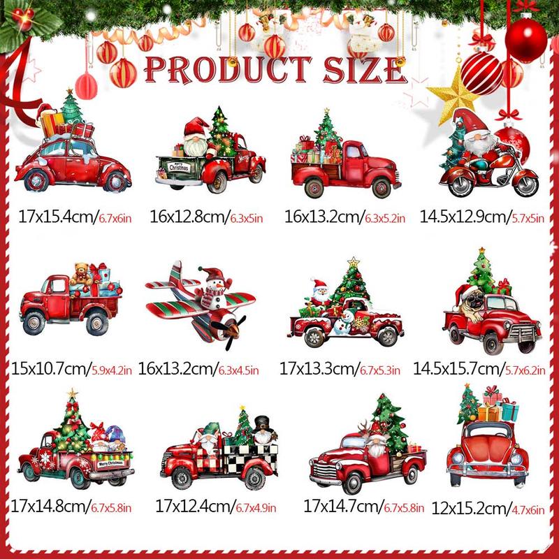 Christmas Themed Magnetic Sticker, 1 Set 2 Sets Cartoon Santa Claus & Reindeer & Tree Pattern Refrigerator Magnets, Holiday Party Atmosphere Enhancer