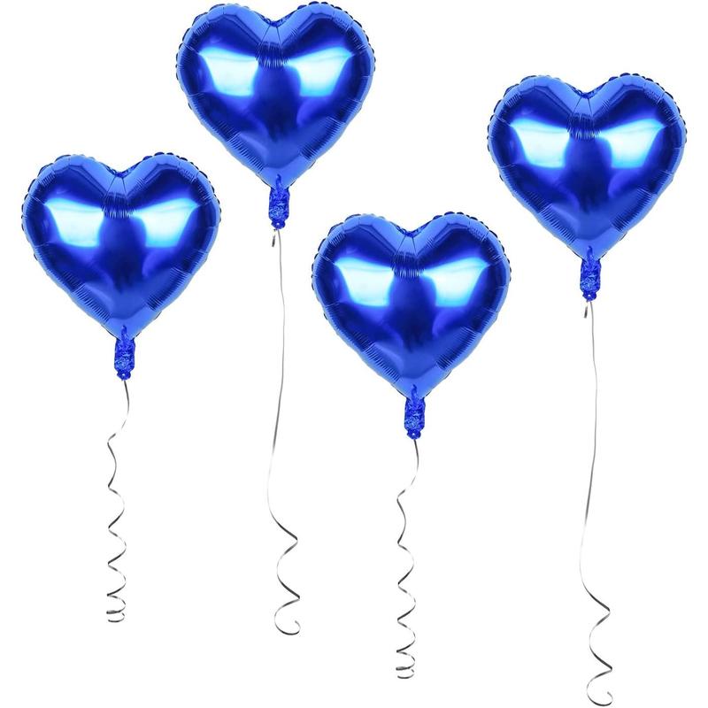 18 inch Blue Heart Balloons  Blue Heart Balloons Heart Shaped Balloons for Parties Wedding Valentine Graduation (15count)