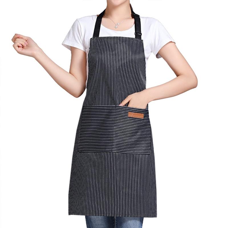 Kitchen Cooking Aprons for Women and Men Adjustable Chef Apron with Pockets 2 PCs