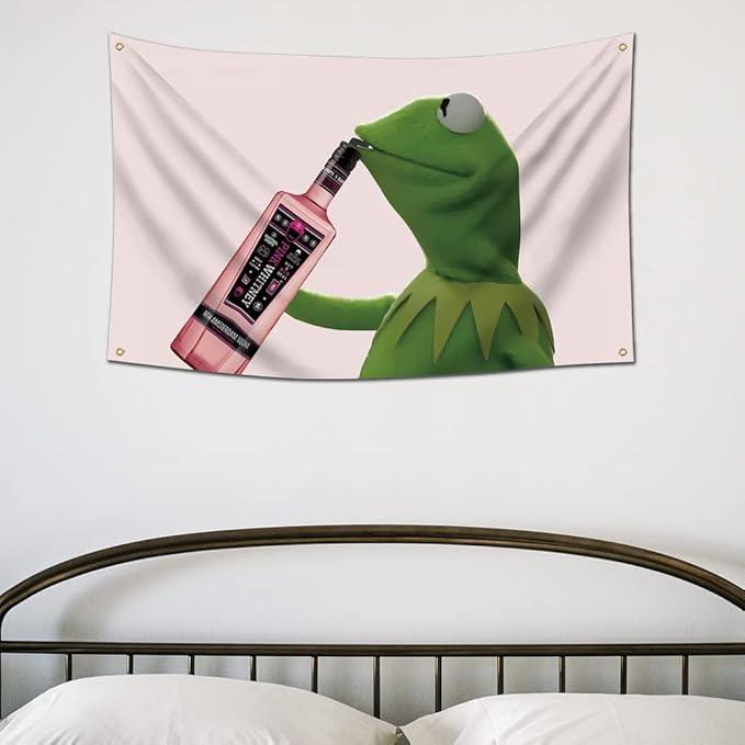 Pink Funny Flag Meme Banner Flag For Room Guys Gift Colorful Bedroom 40*30 Inch Tapestry Home Decor Living Room Boys Girls Decoration University Dormitory Fun Tapestry