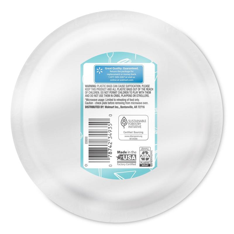 Great Value Everyday Paper Plate, 8.5