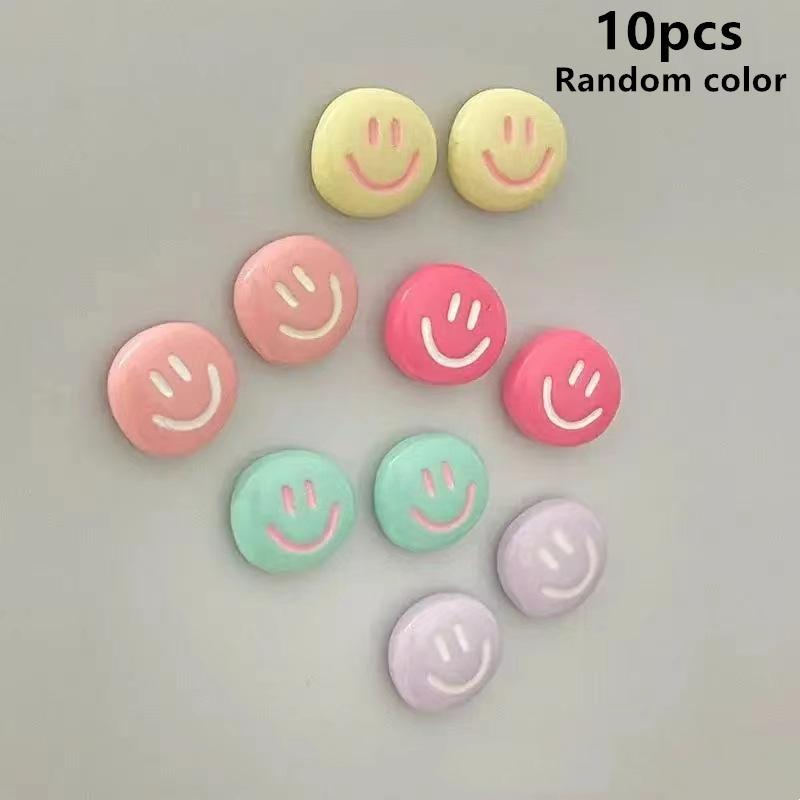 Smile Face Design Fridge Magnet, 10pcs set Cute Magnetic Fridge Sticker, Multifunctional Decorative Sticker for Home Kitchen Office