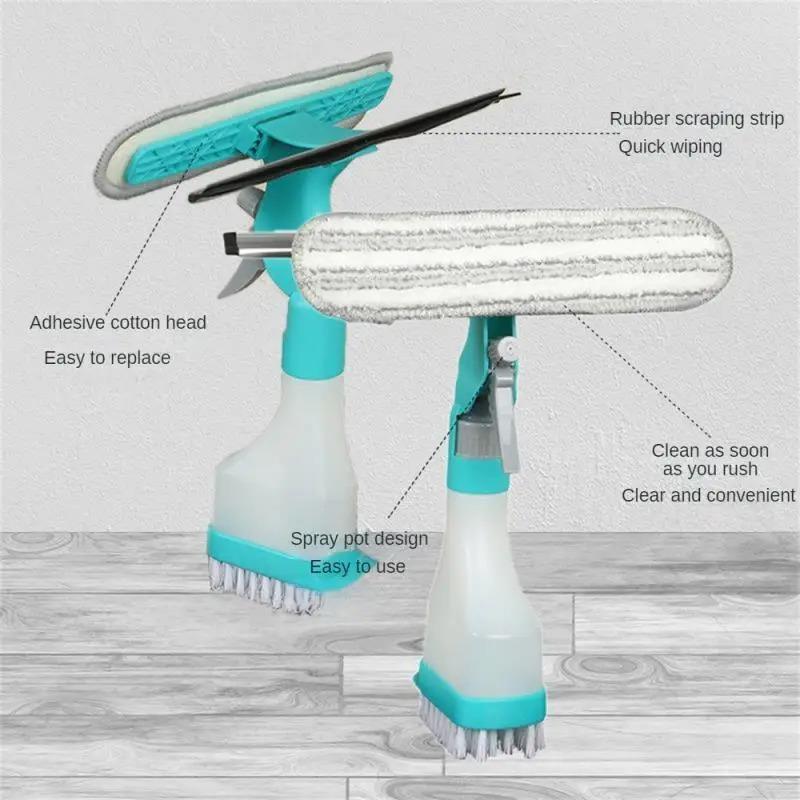 Double Sided Window Cleaning Brush with Spray Bottle, 1 Set Window Wiper Cleaning Scraper, Cleaning Supplies, Household Cleaning Tool for Window Glass, 2024 Home Bundles