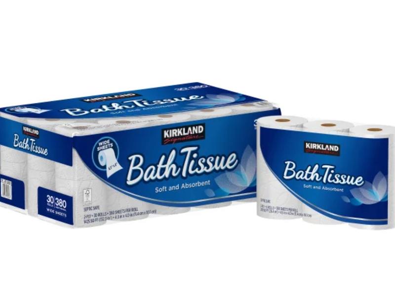 Kirkland Signature Bath Tissue, 2-Ply, 380 Sheets, 30 Rolls