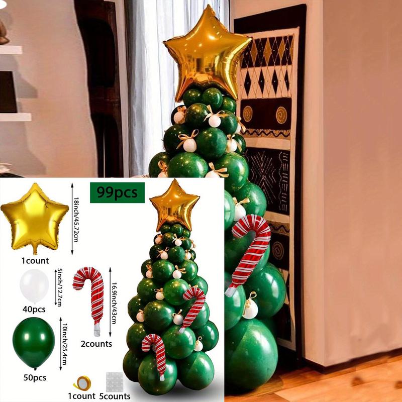 Christmas Decoration Balloon Set, 99pcs set Christmas Balloon Garland Arch Kit, Party Decoration Supplies for Home Living Room Bedroom