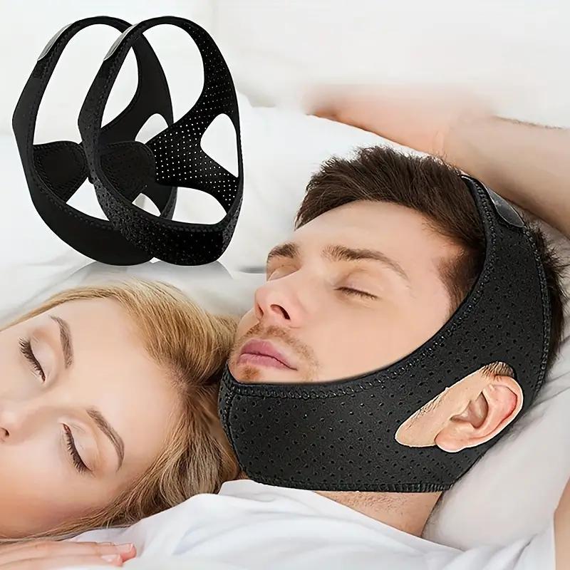 Anti Snoring Chin Strap, Solid Color Triangle Shape Sleeping Mouth Strap, Soft Breathable Anti Snoring Mouth Strap, Suitable for Home & Travel, Cool Bedroom Bedding Accessories, Halloween Decor