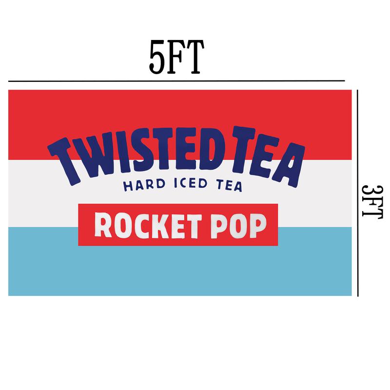 Rocket Pop Twisted Teo Flag Funny Flags 3x5 ft for College Dorm Man Cave Bedroom Wall ArtDecor Banner