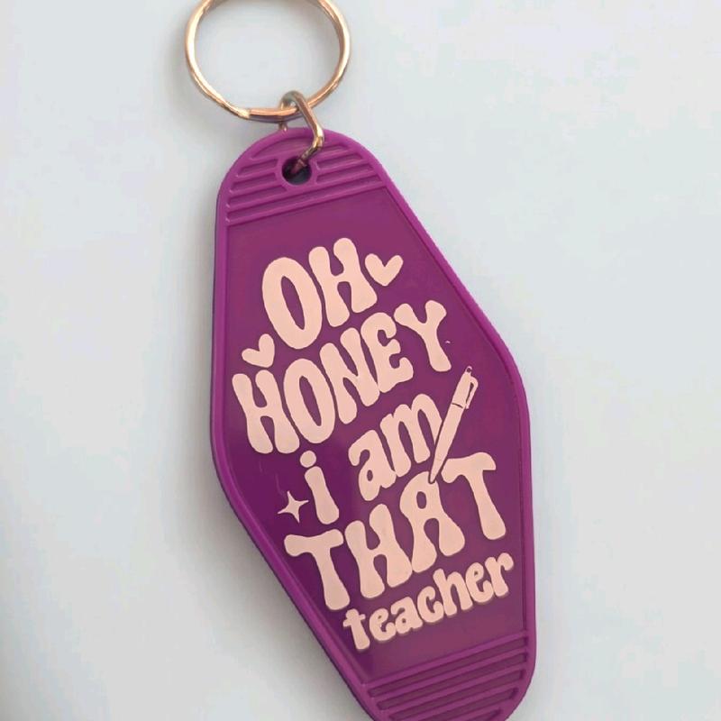 Teacher Themed Bundle - always includes tote or makeup bag, keychain, and sticker pack