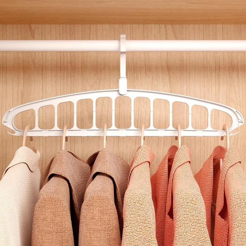 Rotatable Folding Clothes Hanger, 1 Count Summer Modern Simple Large Capacity Clothes Hanger, Space Saving Clothes Hanger, Clothes Drying Rack, Clothes Organizers for Home Bedroom Wardrobe Dormitory, Room Organizer, Fall Decor, Room Accessories