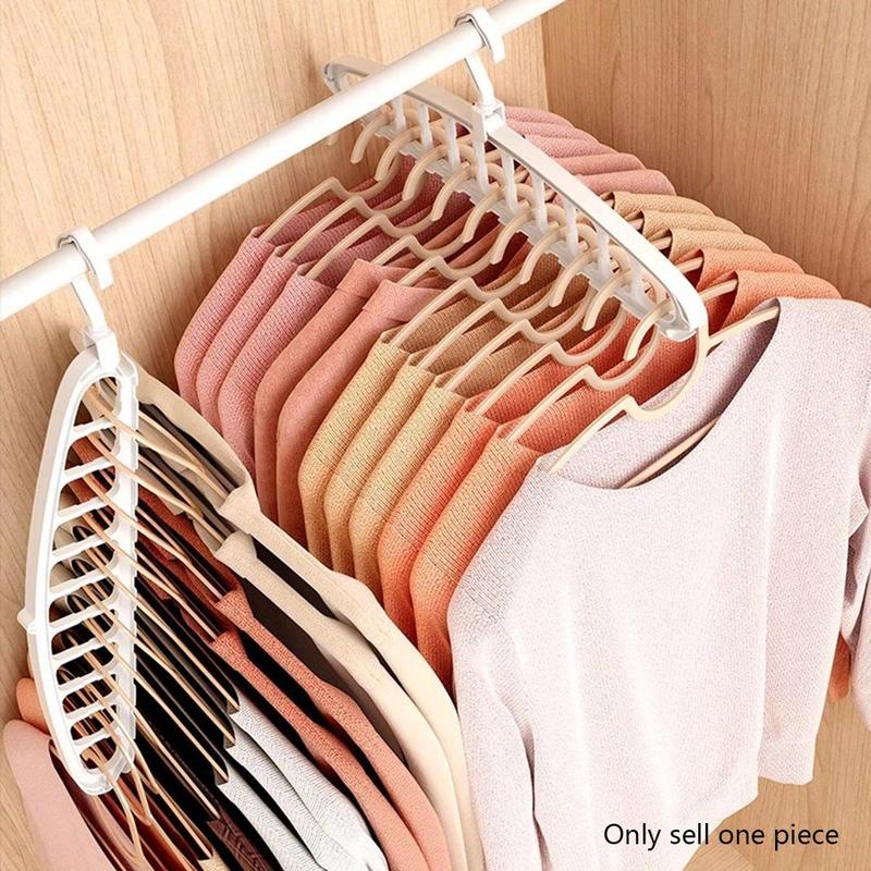 Rotatable Folding Clothes Hanger, 1 Count Summer Modern Simple Large Capacity Clothes Hanger, Space Saving Clothes Hanger, Clothes Drying Rack, Clothes Organizers for Home Bedroom Wardrobe Dormitory, Room Organizer, Fall Decor, Room Accessories