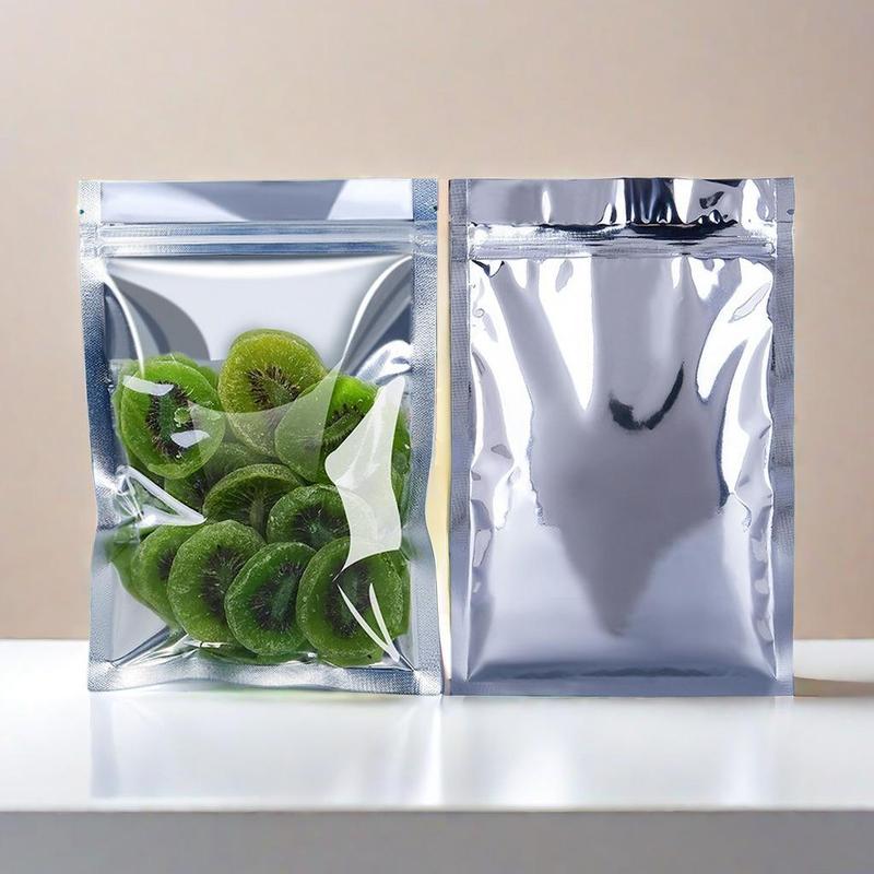 Clear Visible Mylar Bag, 50pcs Resealable Food Storage Bag, Portable Multi-purpose Storage Organizer Bag for Small Items, Home Organizer