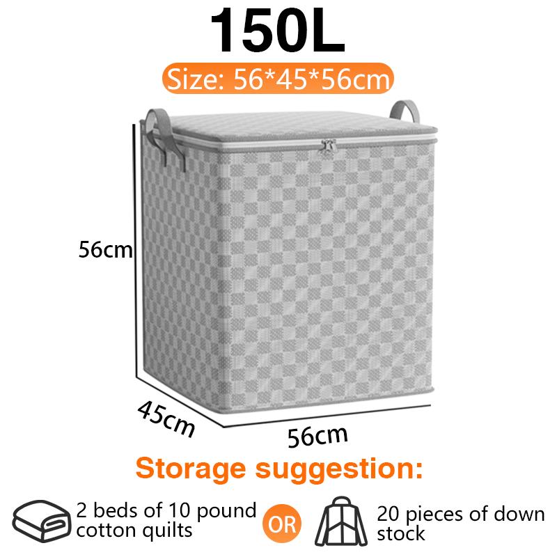 Large Capacity Clothes Storage Bag, Foldable Organizer with Reinforced Handle & Sturdy Zippers, Multifunctional Storage Supplies for Bedroom, Dormitory, Wardrobe