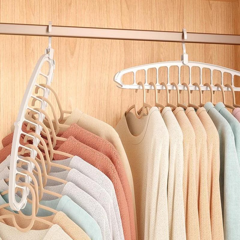 Rotatable Folding Clothes Hanger, 1 Count Summer Modern Simple Large Capacity Clothes Hanger, Space Saving Clothes Hanger, Clothes Drying Rack, Clothes Organizers for Home Bedroom Wardrobe Dormitory, Room Organizer, Fall Decor, Room Accessories