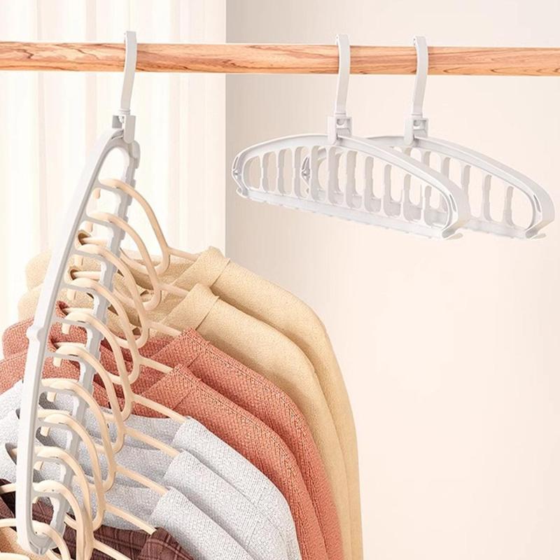 Rotatable Folding Clothes Hanger, 1 Count Summer Modern Simple Large Capacity Clothes Hanger, Space Saving Clothes Hanger, Clothes Drying Rack, Clothes Organizers for Home Bedroom Wardrobe Dormitory, Room Organizer, Fall Decor, Room Accessories