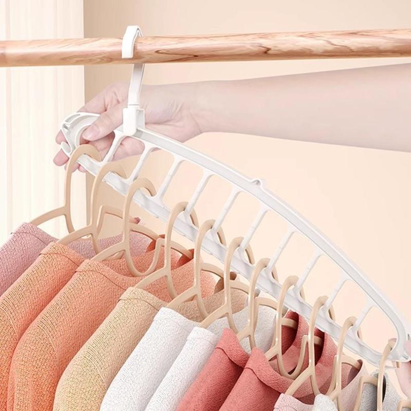 Rotatable Folding Clothes Hanger, 1 Count Summer Modern Simple Large Capacity Clothes Hanger, Space Saving Clothes Hanger, Clothes Drying Rack, Clothes Organizers for Home Bedroom Wardrobe Dormitory, Room Organizer, Fall Decor, Room Accessories