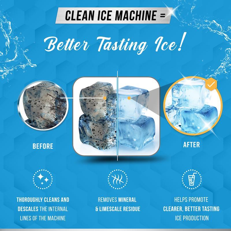 Ice Machine Cleaner Maker Descaler - 24 ACTIVE Clean Tablets Compatible with Frigidaire, Opal, GE Profile, Kitchenaid, Nickel Safe Scale Remover for Countertop, Nugget Ice Makers - Bulk 1 Year Supply Key Product Feature Does not apply