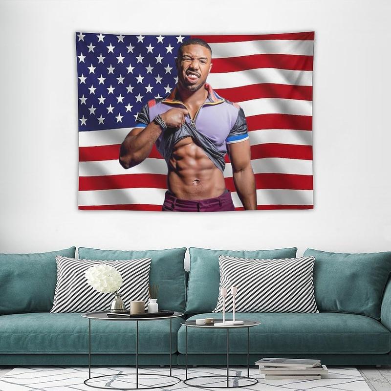 Michael B. Jordan Flag Tapestry, Wall Art Decor for Fans – Perfect for Bedroom, Living Room, or Home Spaces, Adding Aesthetic Decoration and Style.