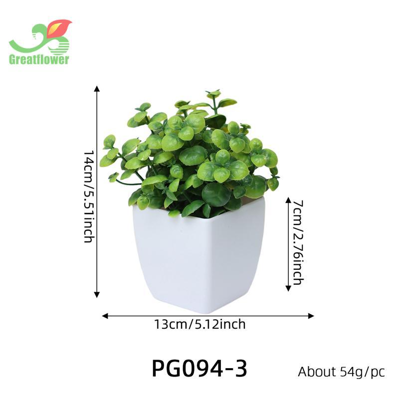 Artificial Potted Plant, 1 Count Home Decorative Simulated Green Plant Pot For Living Room Bedroom Decoration