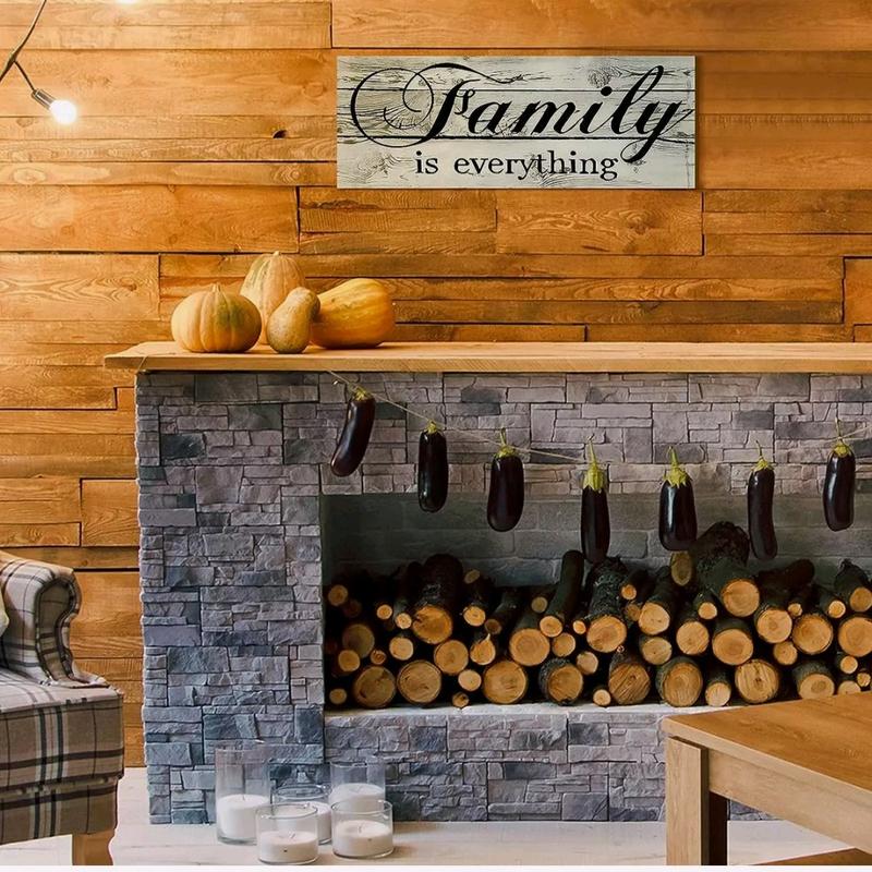 Family Sign Wall Decor Family ls Everything Sign Blessing Wood Sign Rustic Farmh