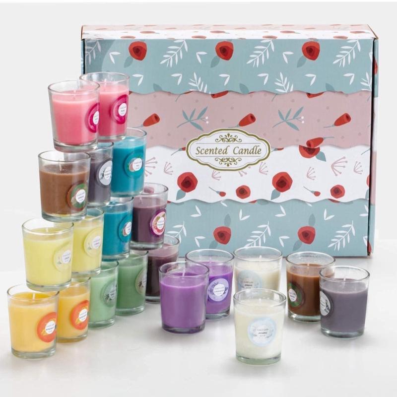 20 Pack Strong Scented Candles Gift Set with 10 Fragrances for Home and Women, Mom, Best Friend, Wife, Birthday