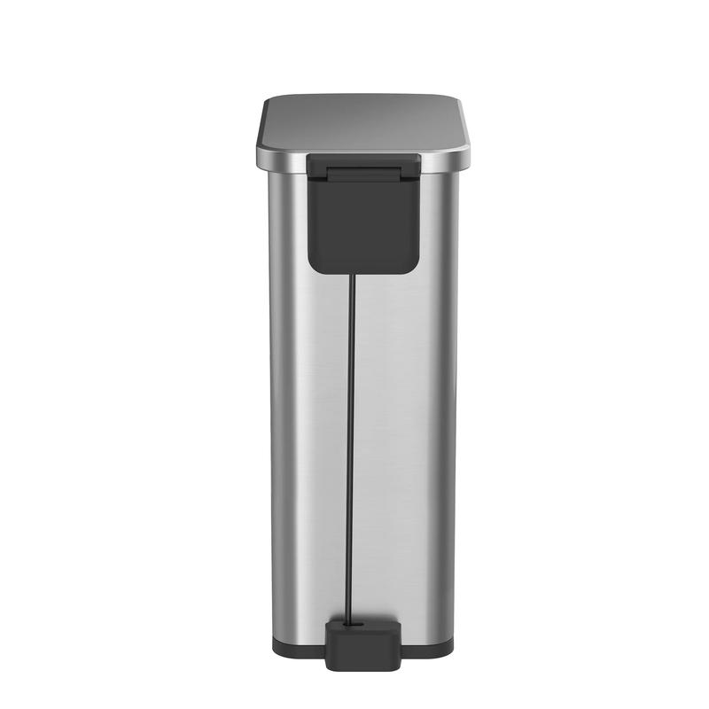 7.9 Gallon Slim Kitchen Step Trash Can, Stainless Steel Step Trash Can