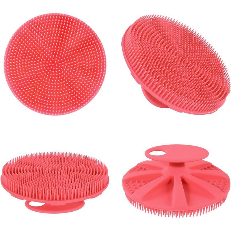 Silicone Body Scrubber, 1 Count Exfoliating Body Wash Brush Shower Scrubber Back Scrubber, Christmas Gift