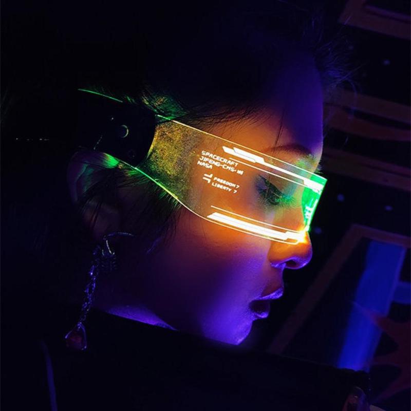 Led Glowing Eyeglasses, Technology Cool Fantastic Light-up Eyeglasses, Party Decoration Supplies for Club Bar Ceremony Graduation Outdoor