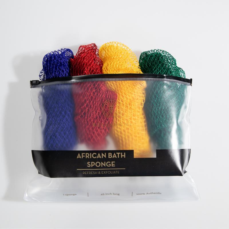 PICK YOUR BUNDLE 4 PCS African Exfoliating Net Sponge Bundle, Ethically Sourced from Nigeria