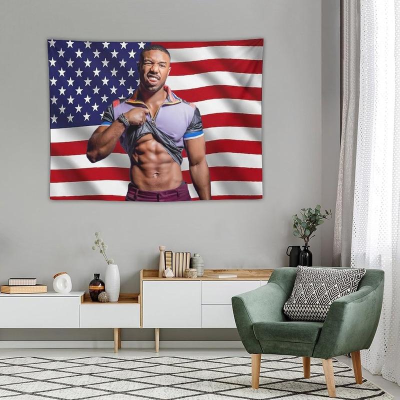 Michael B. Jordan Flag Tapestry, Wall Art Decor for Fans – Perfect for Bedroom, Living Room, or Home Spaces, Adding Aesthetic Decoration and Style.