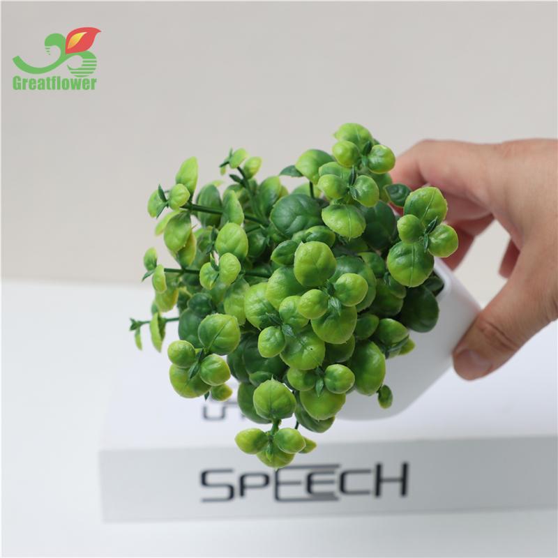 Artificial Potted Plant, 1 Count Home Decorative Simulated Green Plant Pot For Living Room Bedroom Decoration