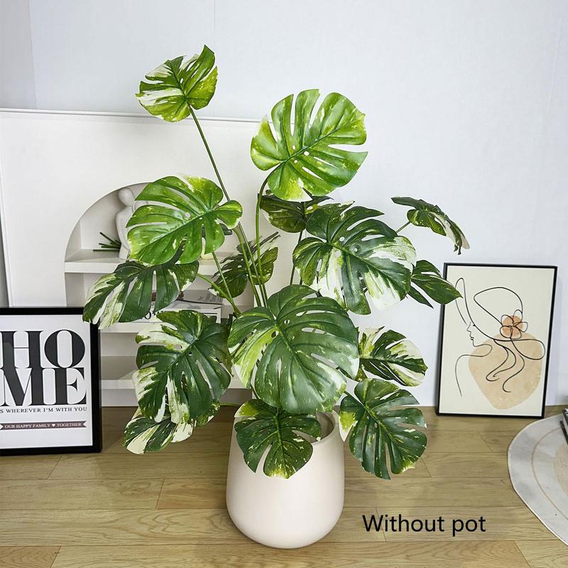 Artificial Monstera Plant without Vase, Fake Tropical Pseudoplants, Faux Plant for Home Office Decor, Home Decor Supplies