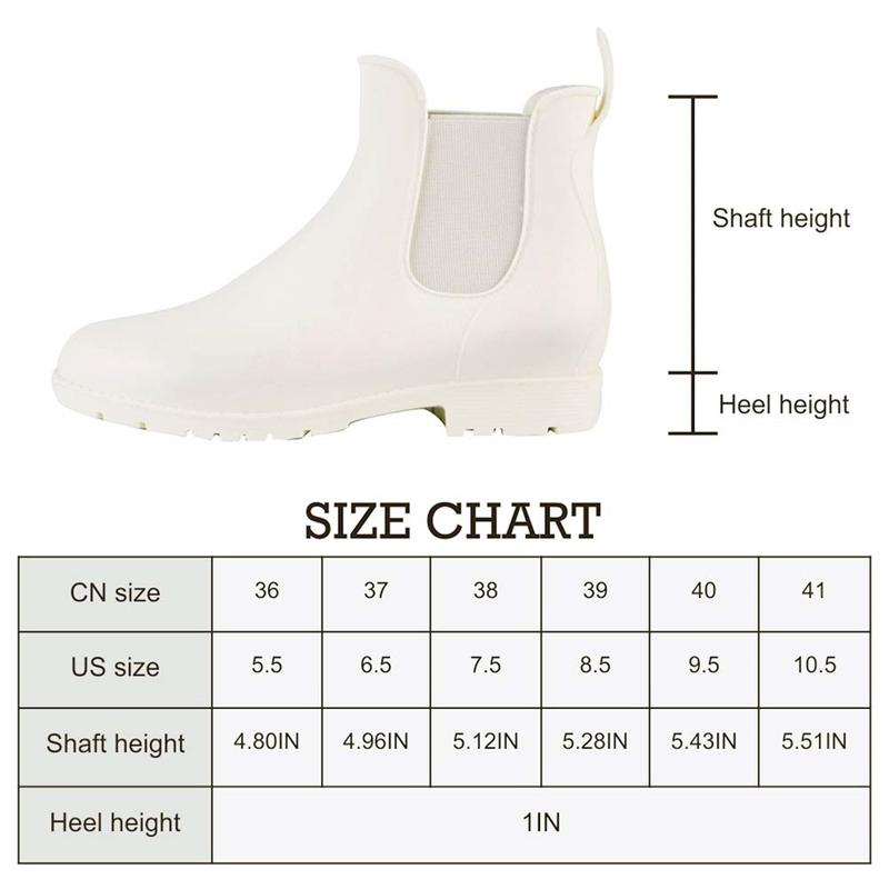 Stylish Short Chelsea Rain Boots,Non-slip Solid EVA Women's Rain Boots, Slip On  Rain Shoes For Outdoor Working Fishing Lightweight Matte