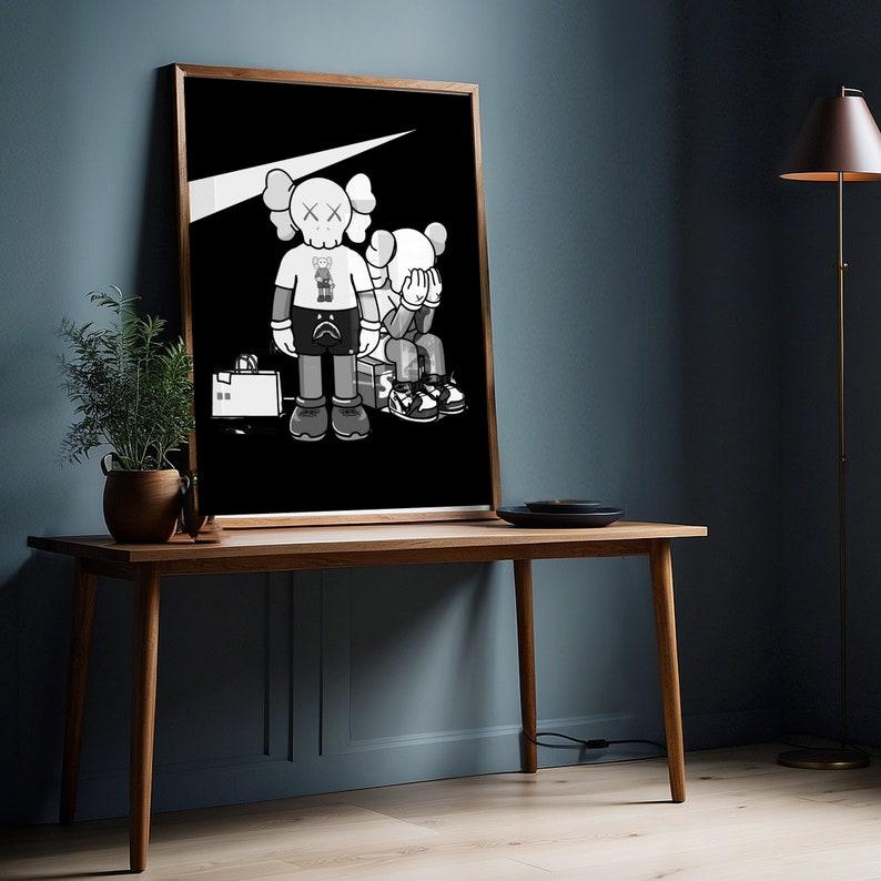 NO FRAME Hypebeast Kaws Poster, Printable kaws Graffiti print, Hypebeast Toys, Hypebeast Sneaker Prints