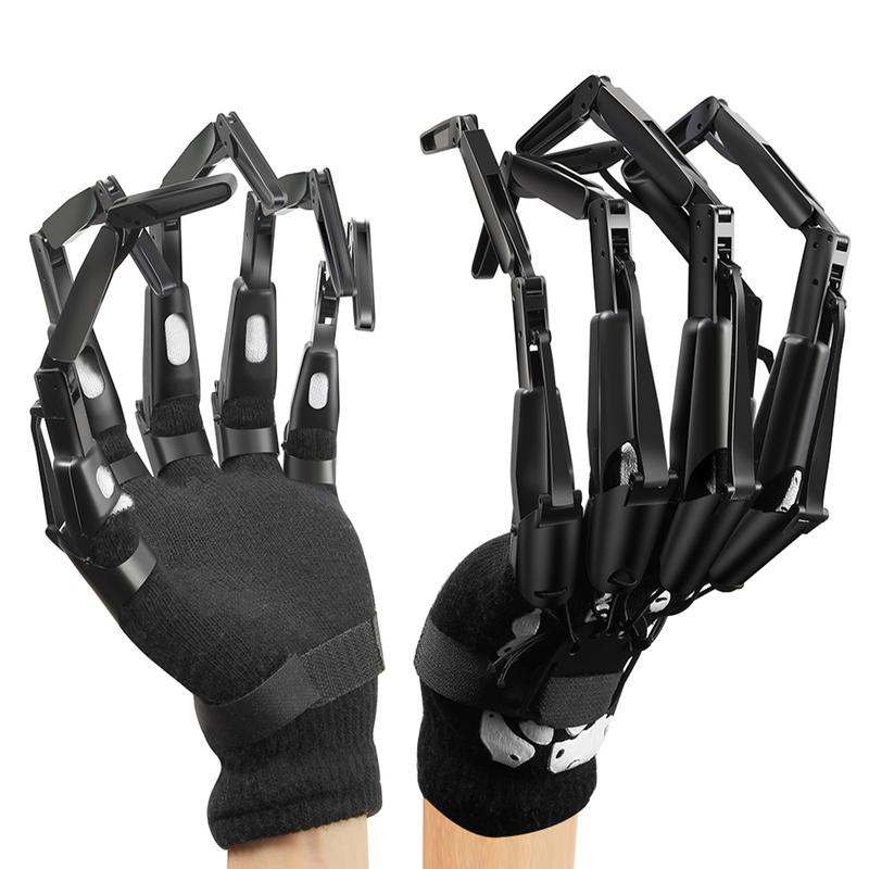 Articulated Finger Extensions, Halloween Articulated Fingers, 3D Printed Flexible Finger Extensions Fits All Finger Sizes Articulated Fingers (Black glowing-Upgrade)