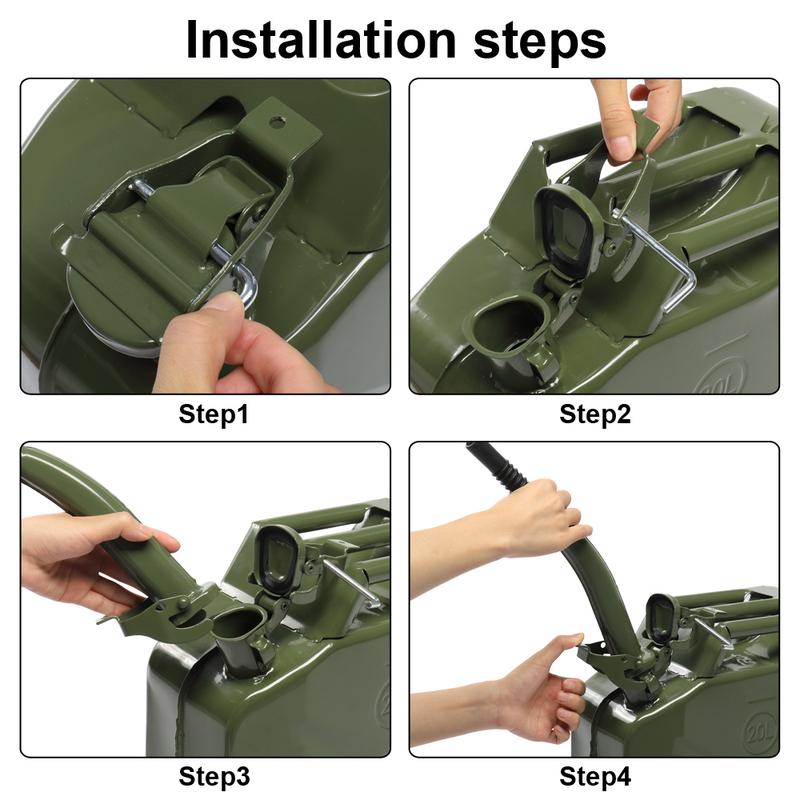 20L Portable American Fuel Oil Petrol Diesel Storage Can Army Green Bottles Lightweight