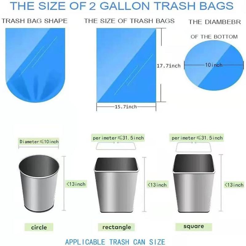 3.5 Gallon Trash Bags, 150 Count Small Trash Can Liners for Bathroom or Livingroom, Black 3 Gallon Thickly Garbage Bags