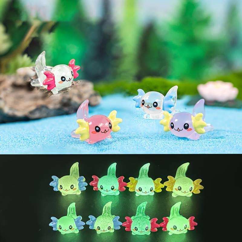 Random Color Glow in The Dark Miniature Animal Statues, 8 Counts 16pcs Mini Resin Animals for DIY Dollhouse Decorations, Home Decorations, Car Decorations, Christmas Gift