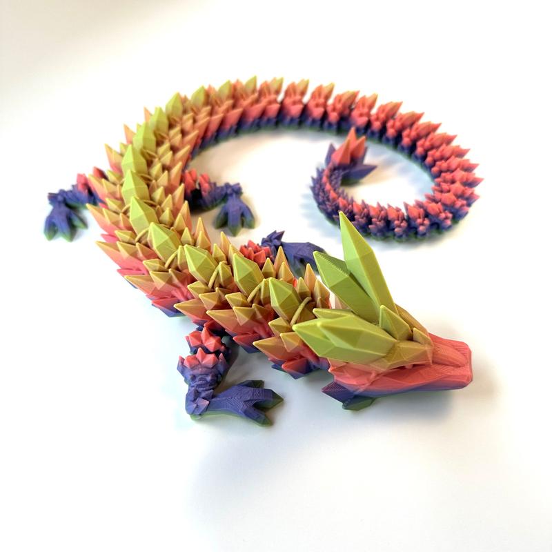 Large Crystal Dragons - 3D Printed Articulating