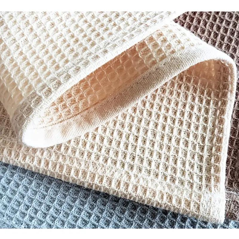 Waffle Grid Design Dishwashing Towel, Household Kitchen Cloth, Thick Cleaning Cloth, Kitchen Absorbent Square Towel, Household Cleaning Supplies