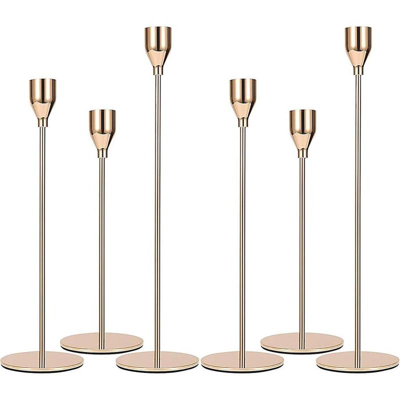 Candle Holder Set, 3 6 12pcs Modern Simple Candle Stand, Decorative Candle Holder for Home Decor, Wedding, Party, Dinner and Anniversary