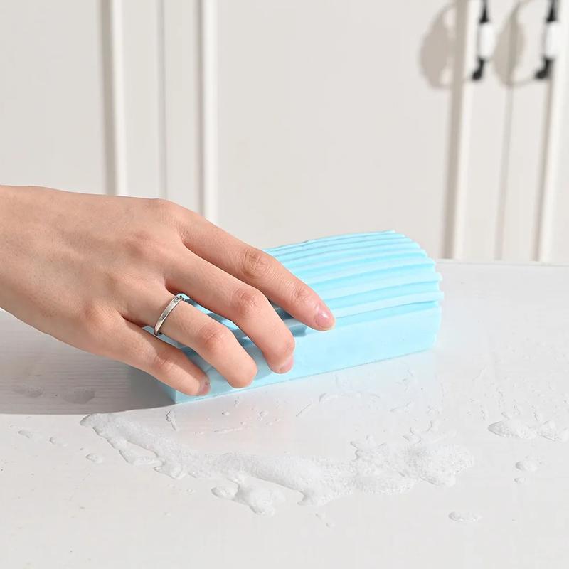 Magical Dust Cleaning Sponges PVA Sponge Damp Clean Duster Sponge for Blinds, Glass,Baseboards,Radiators,Window Track Grooves Random Color