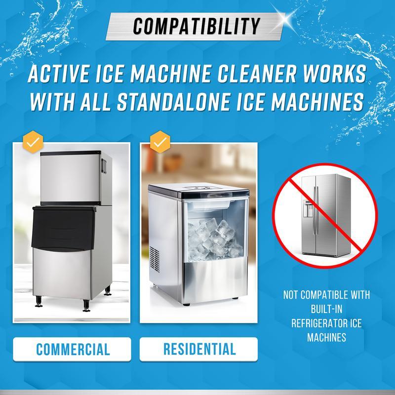 Ice Machine Cleaner Maker Descaler - 24 ACTIVE Clean Tablets Compatible with Frigidaire, Opal, GE Profile, Kitchenaid, Nickel Safe Scale Remover for Countertop, Nugget Ice Makers - Bulk 1 Year Supply Key Product Feature Does not apply