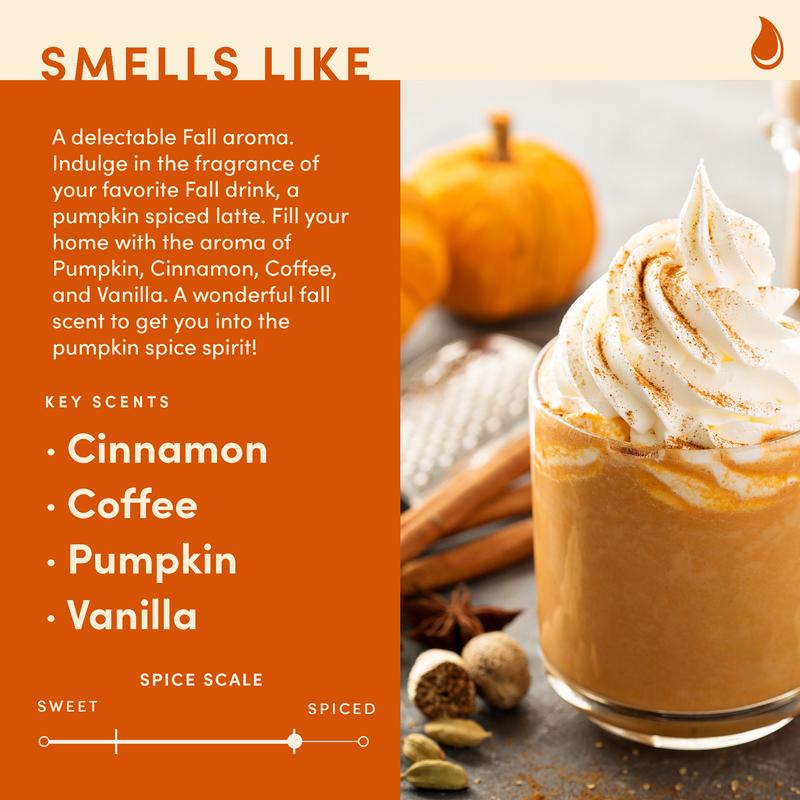 Wax & Wit Pumpkin Spice Latte, Fall Candles for Home, Autumn Candle, Pumpkin Candle - 9oz Glass Jar Aroma Decor