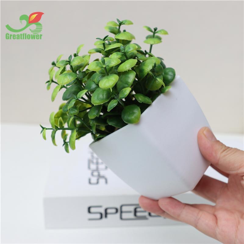 Artificial Potted Plant, 1 Count Home Decorative Simulated Green Plant Pot For Living Room Bedroom Decoration