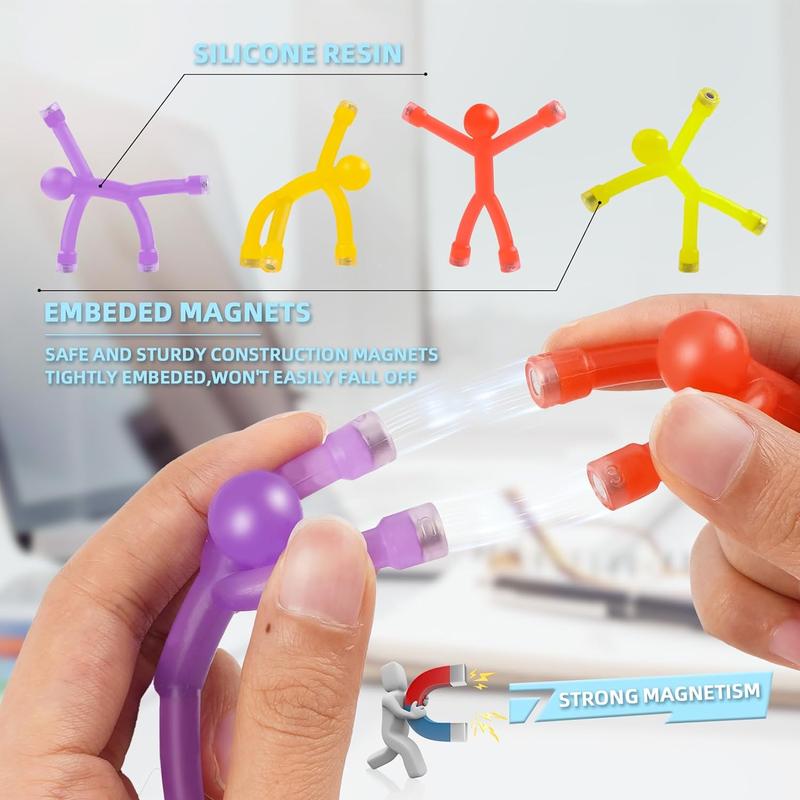 Random Color Humanoid Shaped Fridge Magnet, 10pcs set Colorful Magnetic People Magnets Fridge, Fridge Stickers for Office Locker Kitchen Home Decor