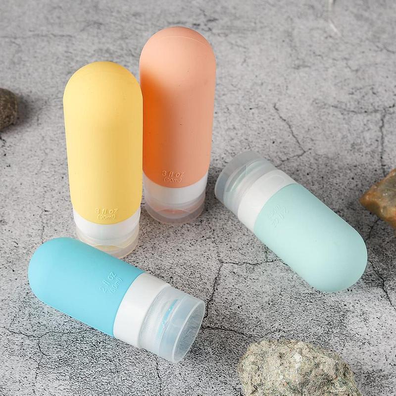 Travel Bottle Set with Storage Bag, 17pcs set Leak-proof Silicone Squeezable Container for Toiletries, Skincare, Portable Empty Bottles for Home Outdoor, Christmas Gift